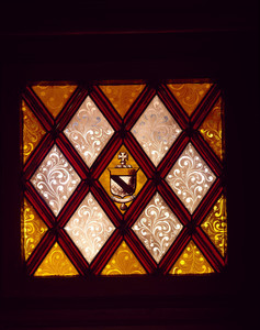 Stained glass shield, Roseland Cottage, Woodstock, Conn.