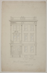 Front elevation of three story dwelling, 1894