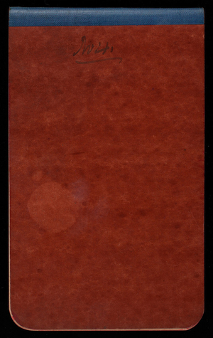Thomas Lincoln Casey Notebook, November 1888-January 1889, 01, front cover