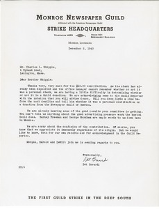 Letter from Dot Breard to Charles L. Whipple