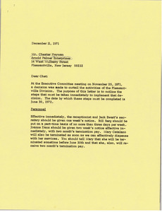 Letter from Mark H. McCormack to Chester Heyman