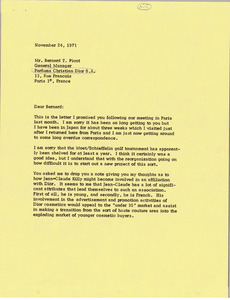 Letter from Mark H. McCormack to Bernard T. Picot