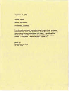 Memorandum from Mark H. McCormack to Hughes Norton