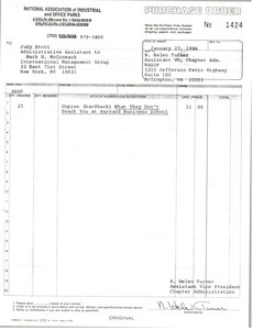 National Association of Industrial and Office Parks invoice