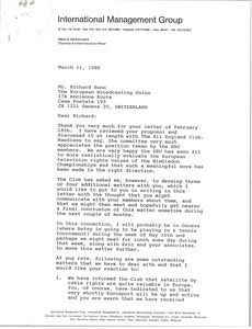 Letter from Mark H. McCormack to Richard Bunn