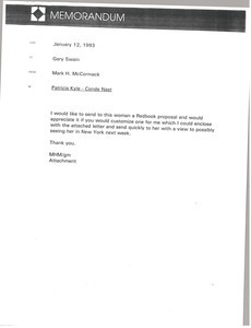 Memorandum from Mark H. McCormack to Gary Swain