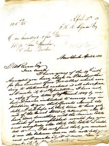 Letter from Edward Hutchinson Robbins Lyman to Joseph Warren Revere