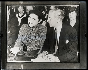 Fannie Hurst and Walter Winchell at the Bruno Richard Hauptmann trial