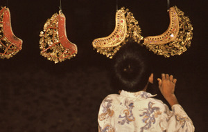 Balinese boy and Barong headpieces