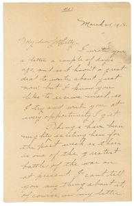 Letter from Frank F. Newth to Letitia Crane