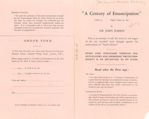 A Century of Emancipation leaflet and order form