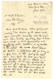 Letter from John Bruce to W. E. B. Du Bois
