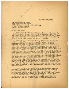 Letter from W. E. B. Du Bois to Henry Herrick Bond