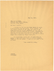 Letter from W. E. B. Du Bois to Mrs. G. V. Banks