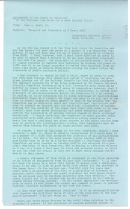 Memorandum from John W. Darr, Jr. to National Committee for a Sane Nuclear Policy Board of Directors