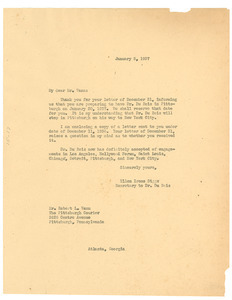 Letter from Ellen Irene Diggs to Pittsburgh Courier