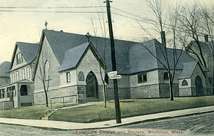 A post card picture of Episcopal Church & Rectory.