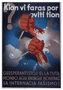 Kion vi faras por eviti tion. Geesperantistoj el la tuta mondo agu energie kontrau la internacia fasismo!