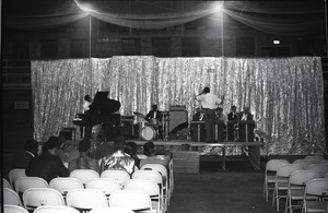 Wilson Pickett rehearses his band before concert in Curry Hicks Cage
