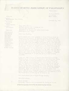 Letter from Flora Ventola to Marie C. McGuire