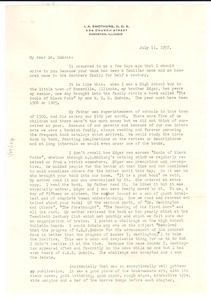 Letter from I. A. Smothers to W. E. B. Du Bois