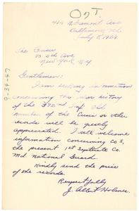 Letter from J. Albert Holmes to The Crisis