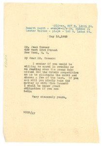 Letter from W. E. B. Du Bois to Jean Toomer