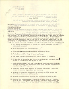 Letter from W. E. B. Du Bois to American Mercury