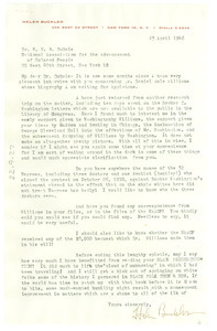 Letter from Helen Buckler to W. E. B. Du Bois