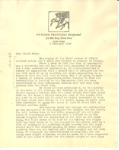 Letter from Elmon Adler to W. E. B. Du Bois