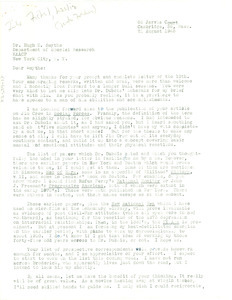 Letter from Hugh H. Smythe to Leslie H. Fishel, Jr.