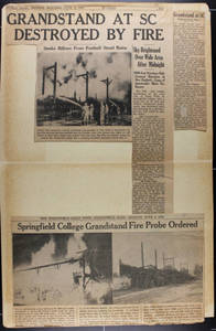 Grandstand fire at Pratt Field (1959)
