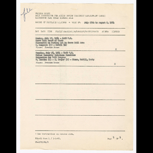 Summary and comments, minutes and attendance list for Grove Hall Board of Trade and Police Community Relations Committee meetings in July 1964