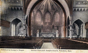 Interior view of St. Joseph's Church, Wakefield, Mass.