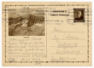 Postcard from Helmut Hirsch to parents, August 2, 1934