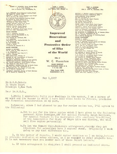 Letter and receipt from George Murphy to W. E. B. Du Bois