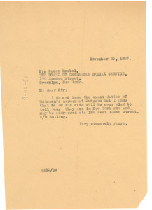 Letter from W. E. B. Du Bois to Spear Knebel