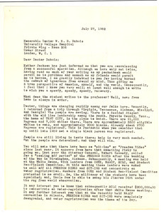 Letter from Sylvester Leaks to W. E. B. Du Bois