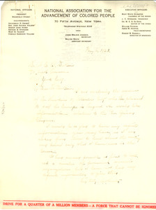 Letter from Addie W. Hunton to W. E. B. Du Bois