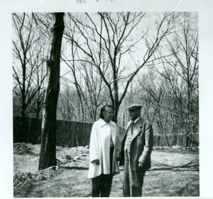 W. E. B. Du Bois and Shirley Graham Du Bois outdoors