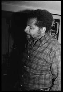 Richard Hall: half-length portrait of novelist, at the book party for Robert H. Abel