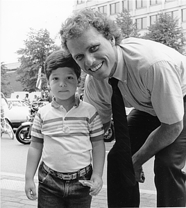 Senator Joseph Kennedy II with an unidentified boy