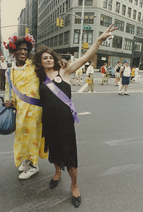 Marsha P. Johnson and Sylvia Rivera at Pride March, 1989