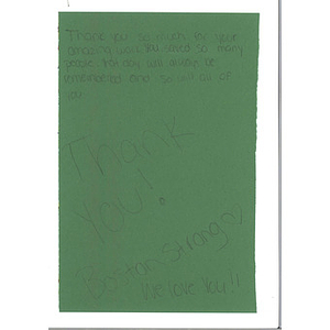 Card from Ward Melville High School (NY)