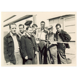 Men on the penny ferry