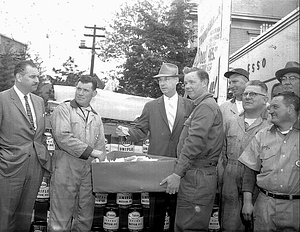 Esso prize drawing, Chelsea Street, May 5, 1958