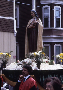 Saint Therese statue in procession