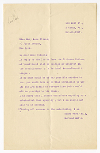 Letter from Garland Smith to Mary Lena Wilson, October 31, 1927