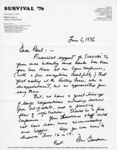 Letter to Paul from Don Gardner