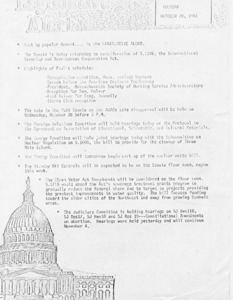Legislative Alert: Tuesday, October 20, 1981